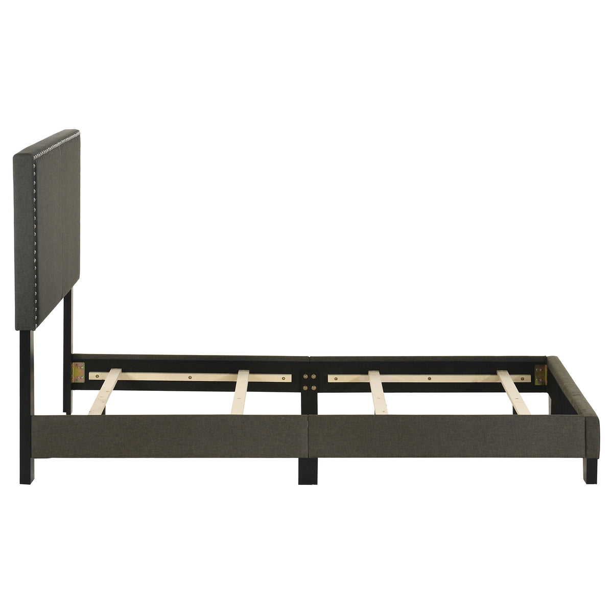 Boyd Upholstered Panel Bed - Twin, Charcoal