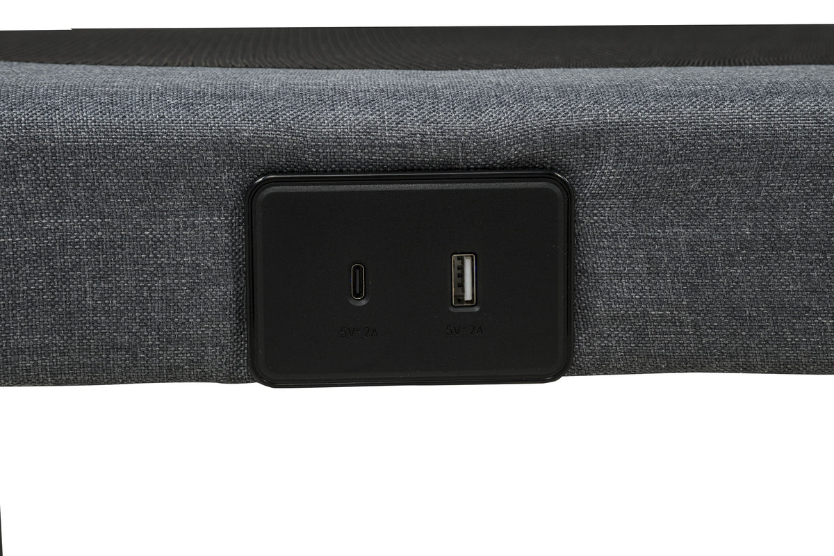Weston Massage Adjustable Bed Base in Black and Grey - Full