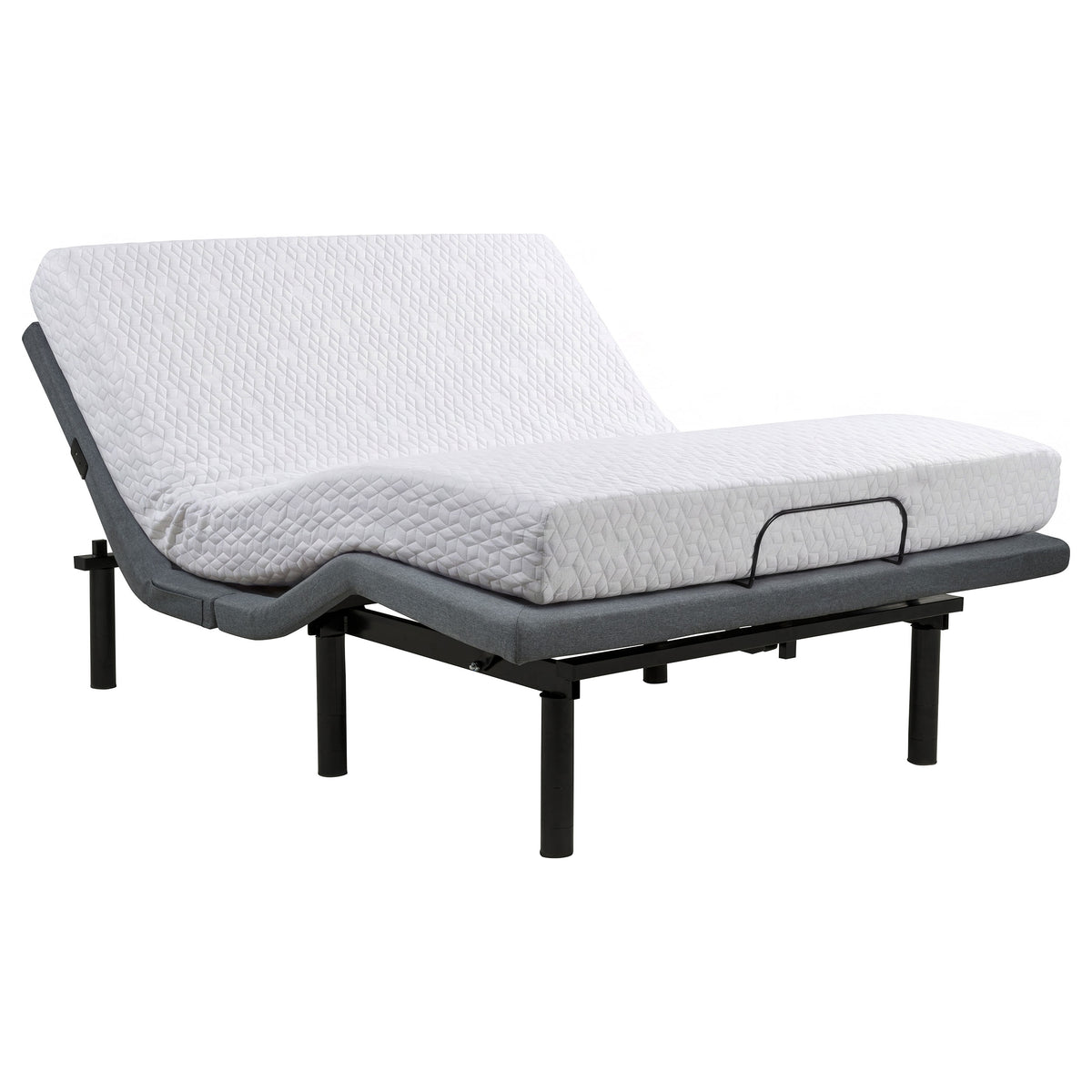 Weston Massage Adjustable Bed Base in Black and Grey - Queen