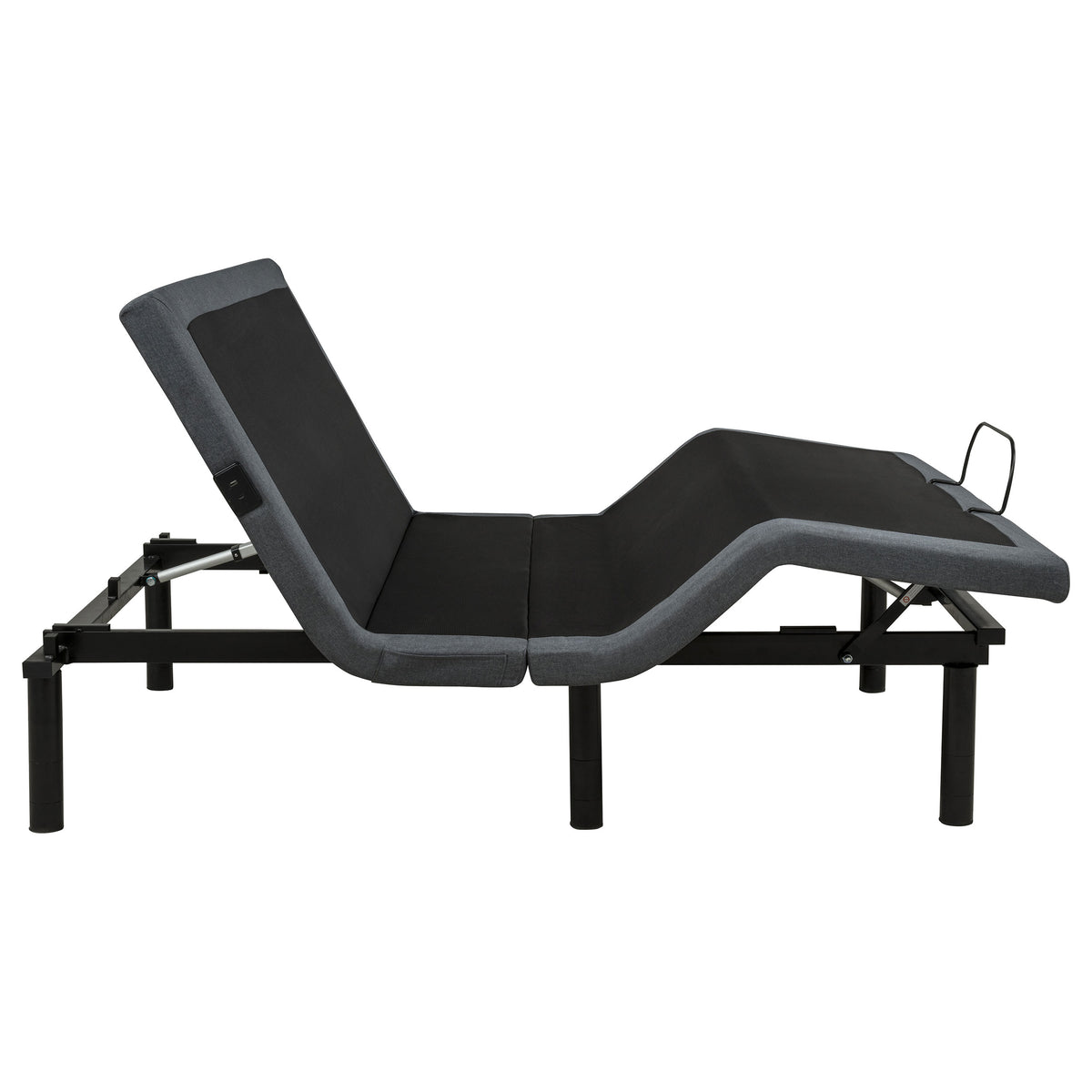 Weston Massage Adjustable Bed Base in Black and Grey - Queen