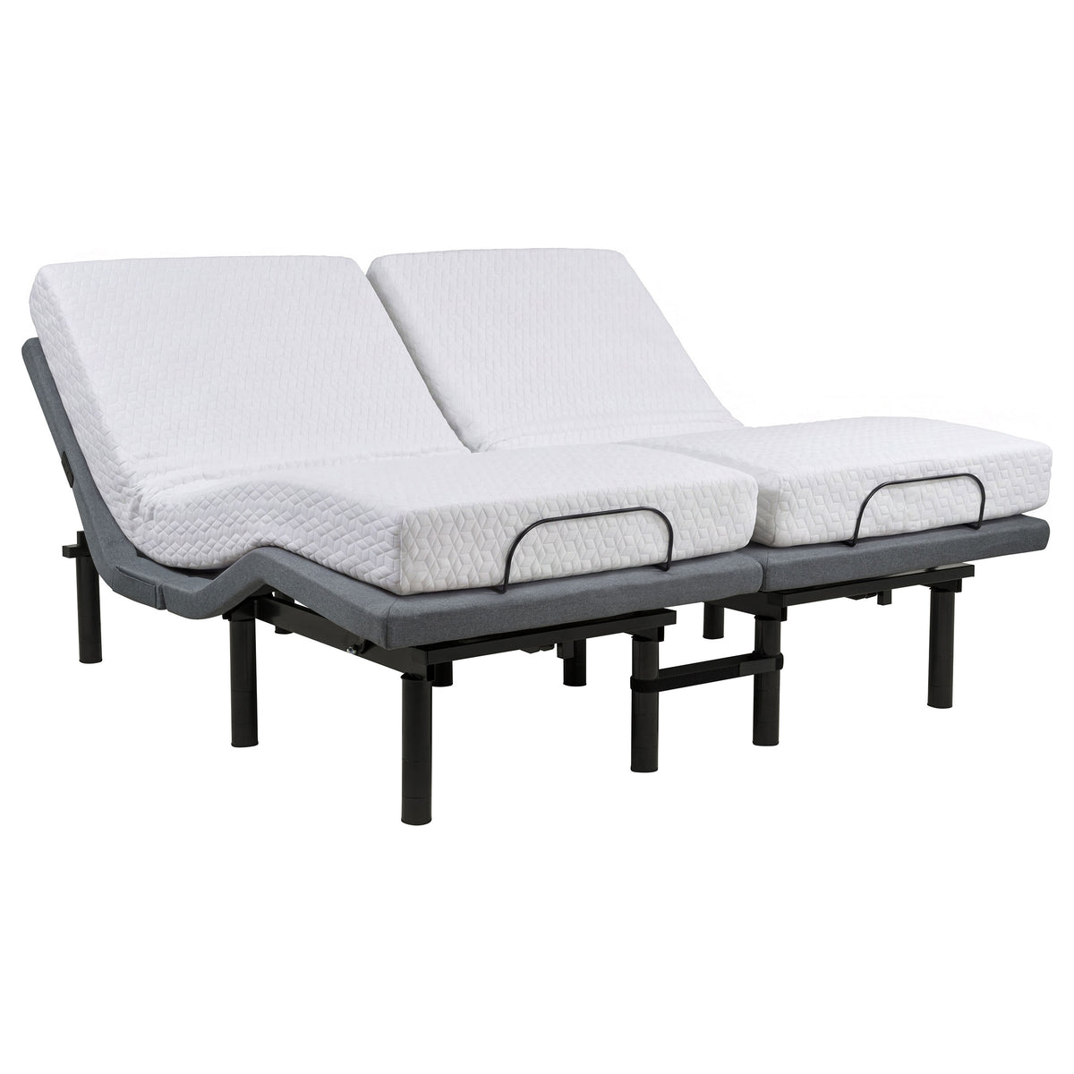 Weston Massage Adjustable Bed Base in Black and Grey - Split Eastern King