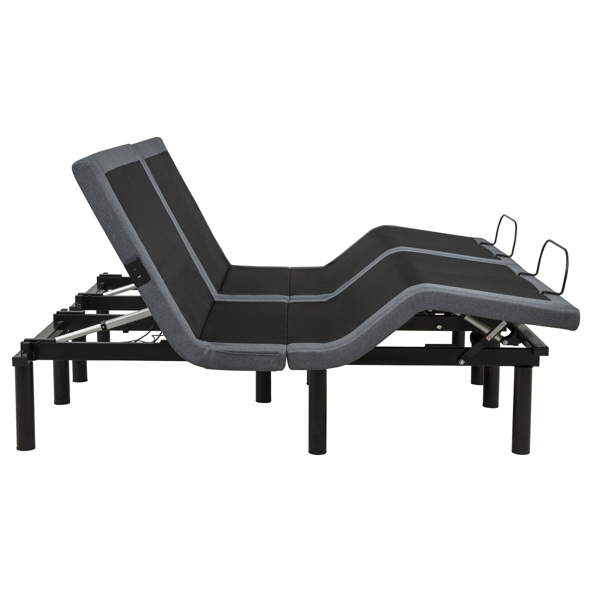 Weston Massage Adjustable Bed Base in Black and Grey - Split Eastern King