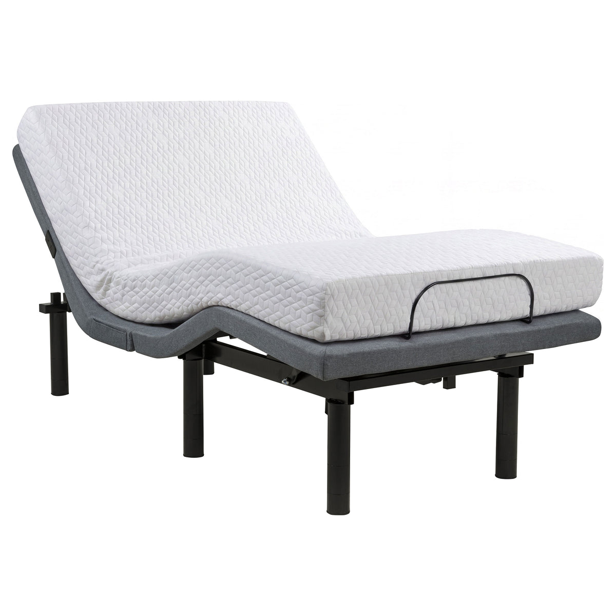 Weston Massage Adjustable Bed Base in Black and Grey - Twin XL
