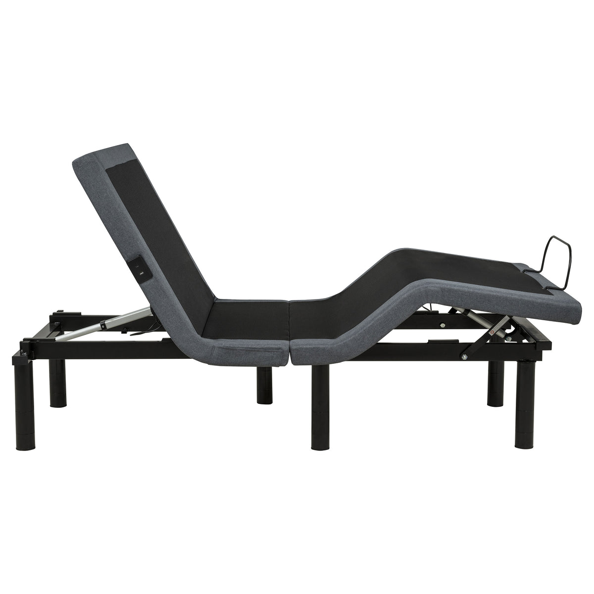Weston Massage Adjustable Bed Base in Black and Grey - Twin XL