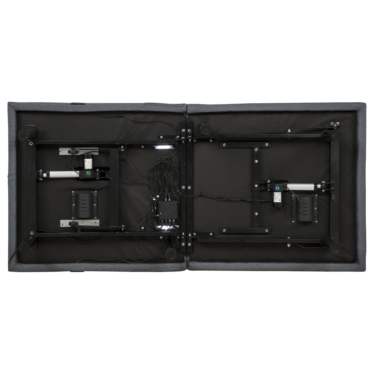 Weston Massage Adjustable Bed Base in Black and Grey - Twin XL