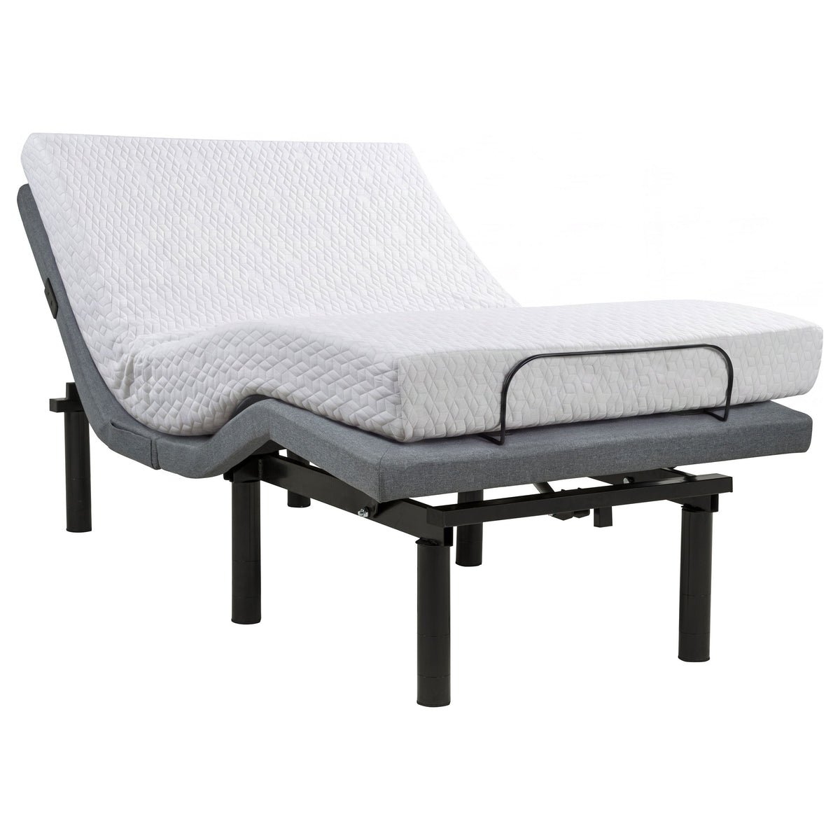 Weston Massage Adjustable Bed Base in Black and Grey - Twin