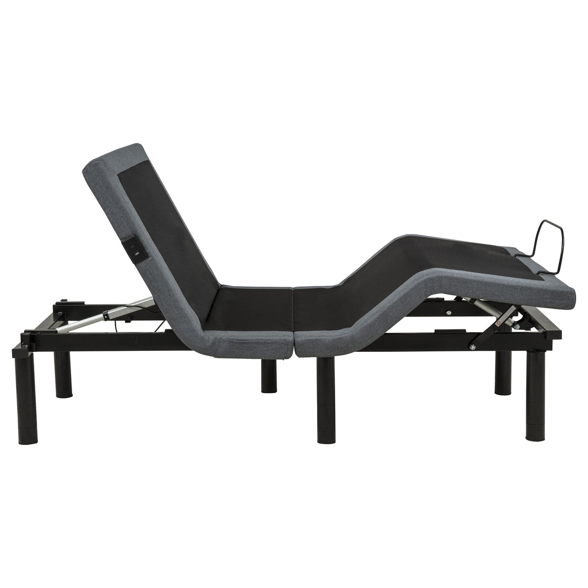 Weston Massage Adjustable Bed Base in Black and Grey - Twin
