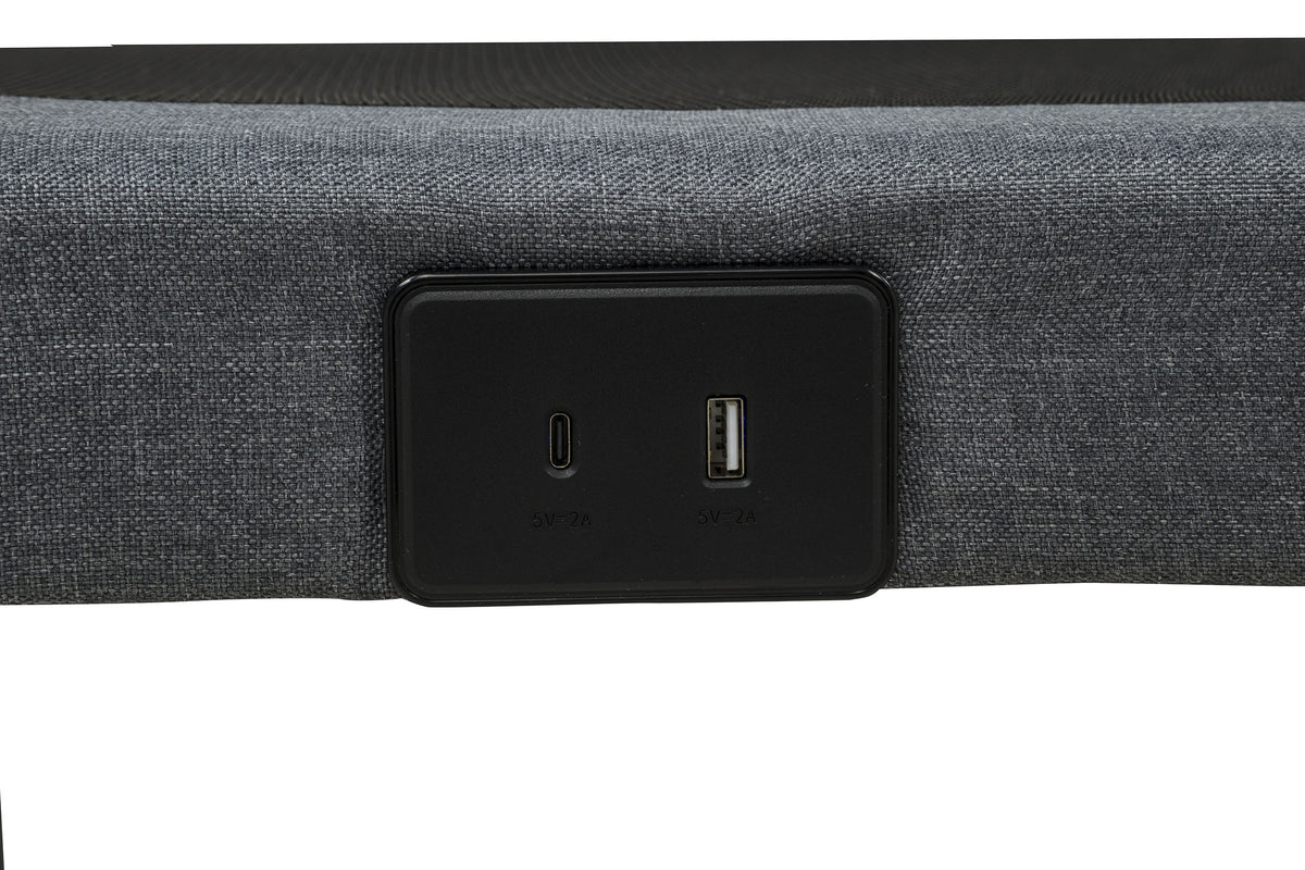 Weston Massage Adjustable Bed Base in Black and Grey - Twin