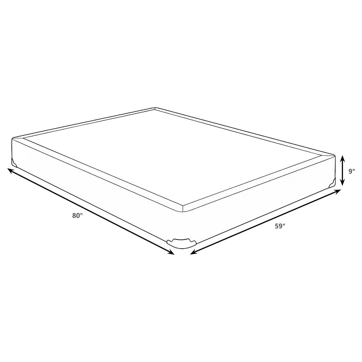 Mercer 9-inch Box Spring Foundation - Queen
