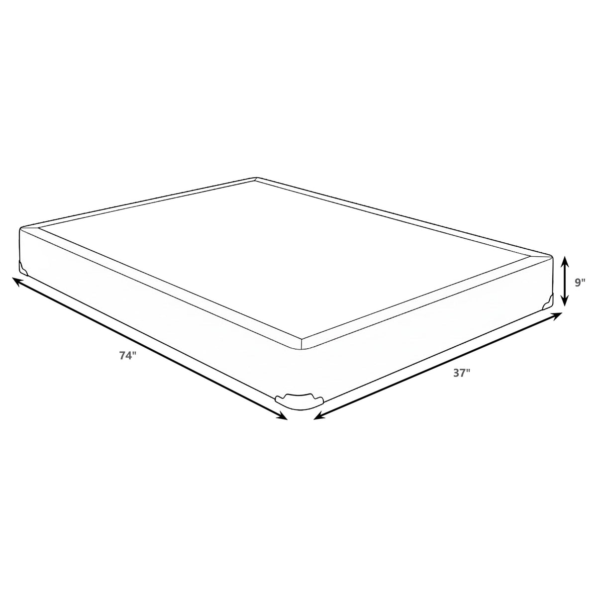 Mercer 9-inch Box Spring Foundation - Twin
