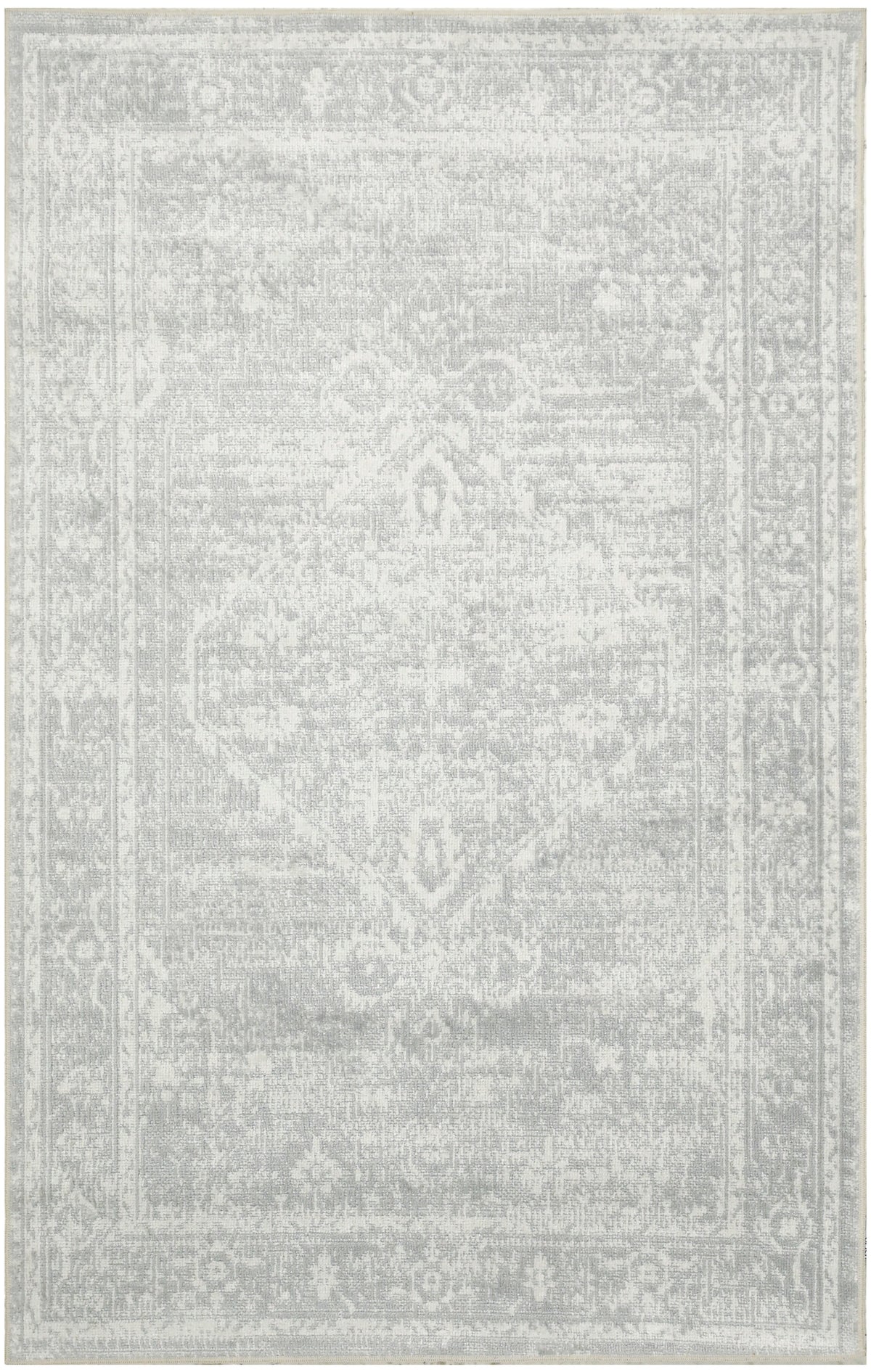 Astra Machine Washable ASW11 Light Grey Rug - Rectangle
