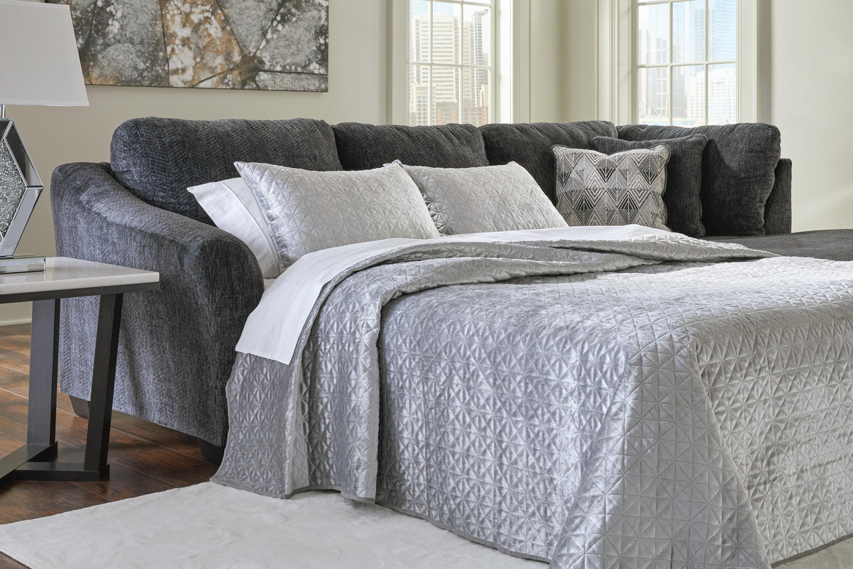 Biddeford 2-Piece Sleeper Sectional with Chaise Velvet