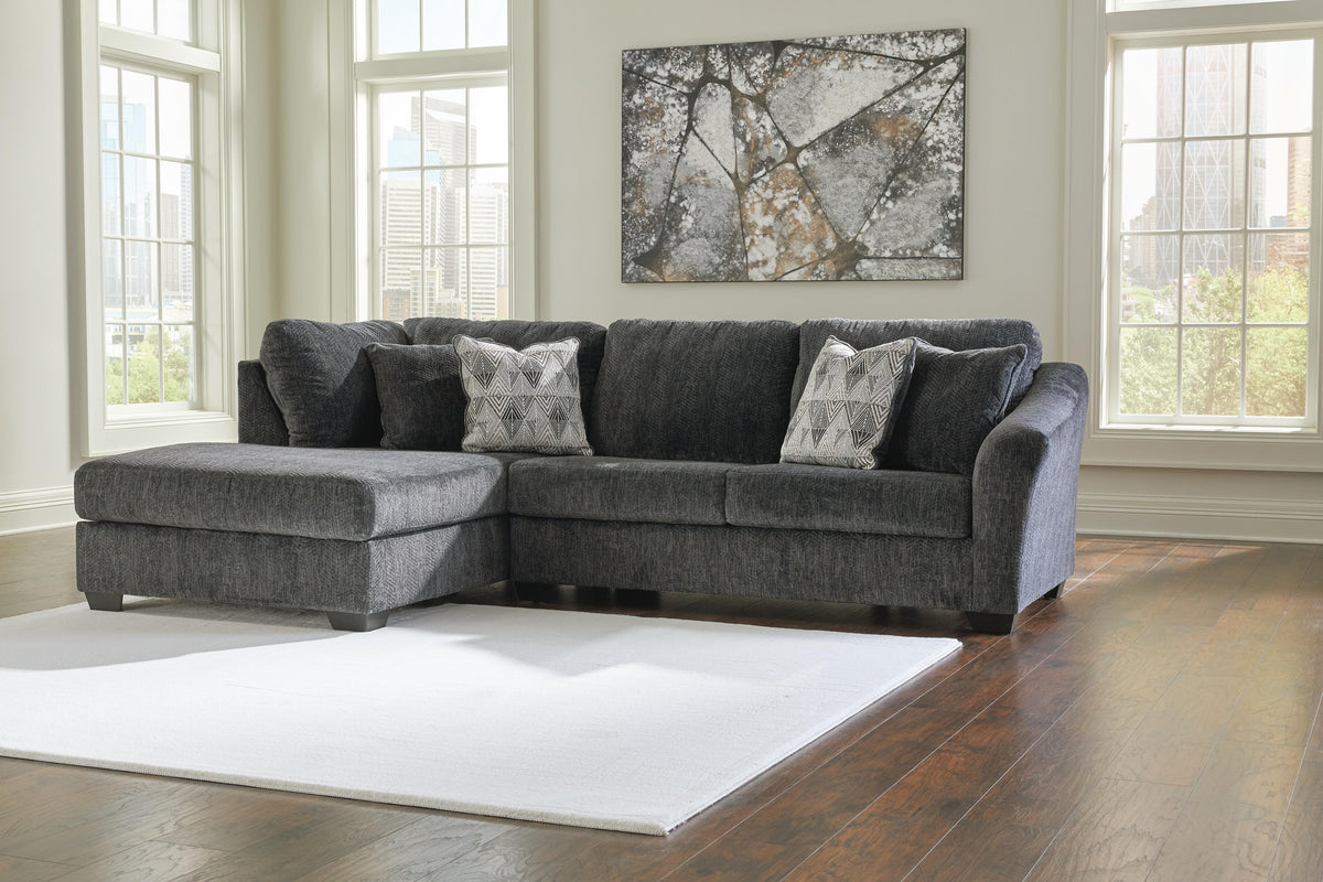Biddeford 2-Piece Sleeper Sectional with Chaise Velvet