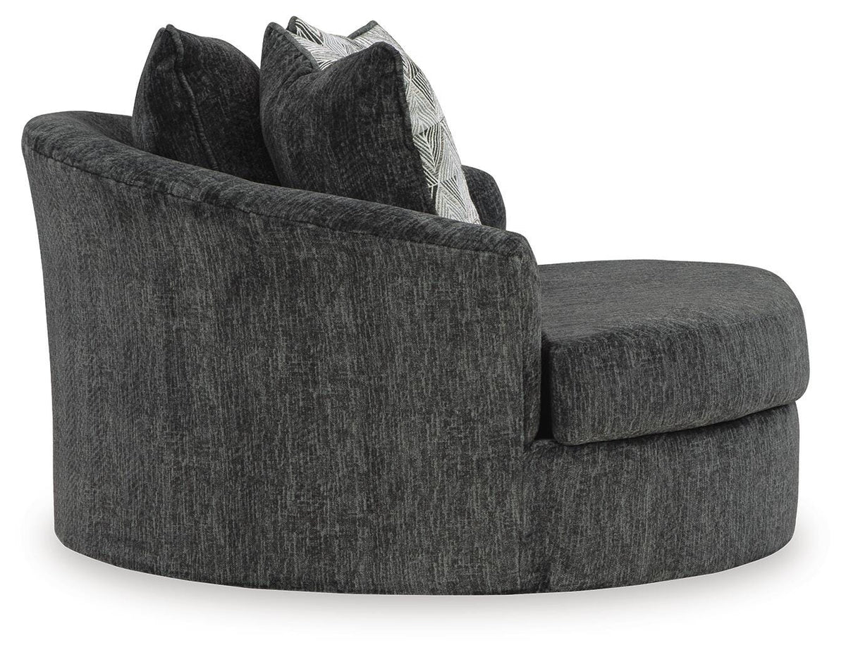 Biddeford 2-Piece Sectional and Oversized Swivel Accent Chair