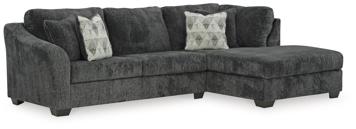 Biddeford 2-Piece Sleeper Sectional with Chaise Velvet