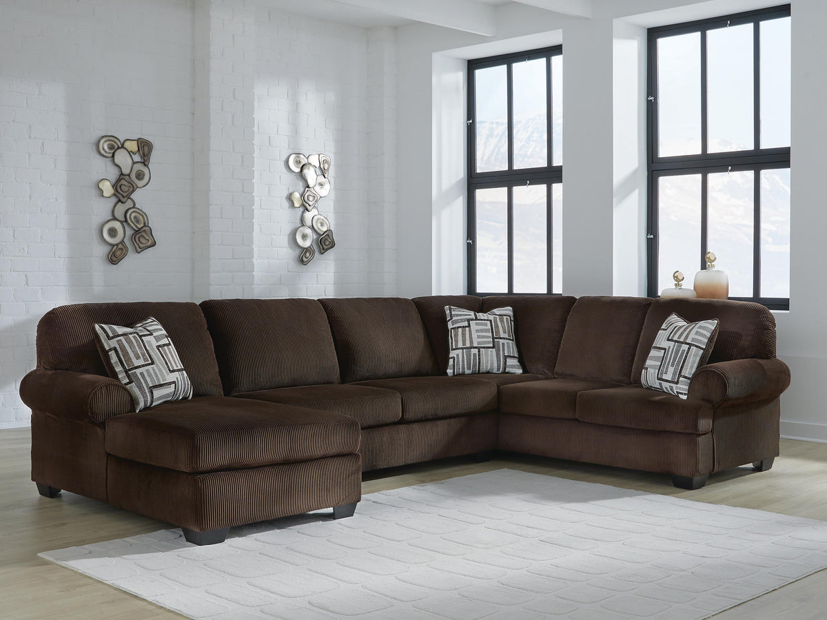 Kimlee 3-Piece Sectional with Chaise Velvet