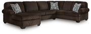 Kimlee 3-Piece Sectional with Chaise Velvet
