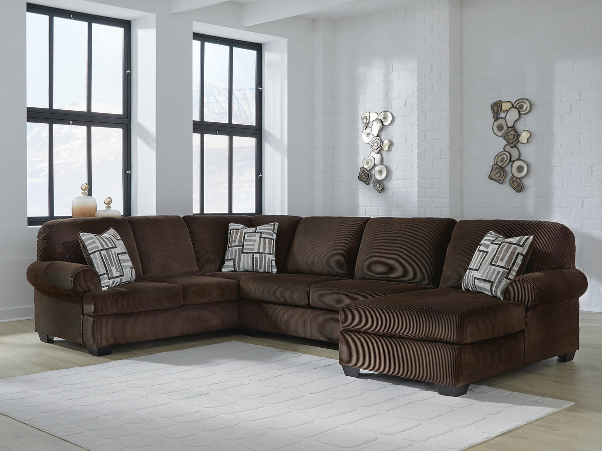 Kimlee 3-Piece Sectional with Chaise Velvet