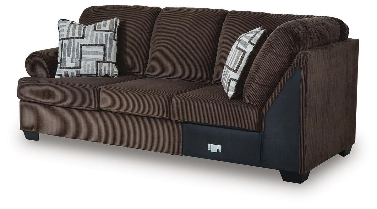 Kimlee LAF Sofa w/Corner Wedge Velvet
