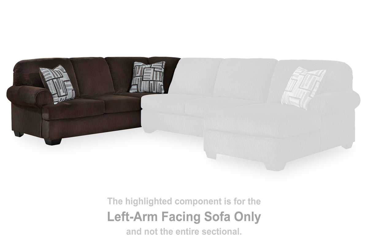 Kimlee LAF Sofa w/Corner Wedge Velvet