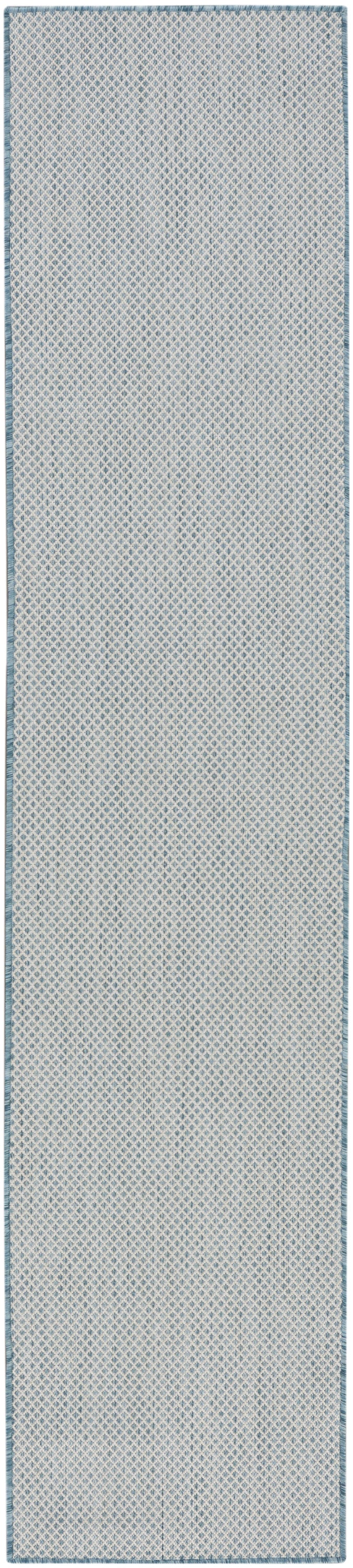 Courtyard COU01 Ivory Aqua Rug - Runner