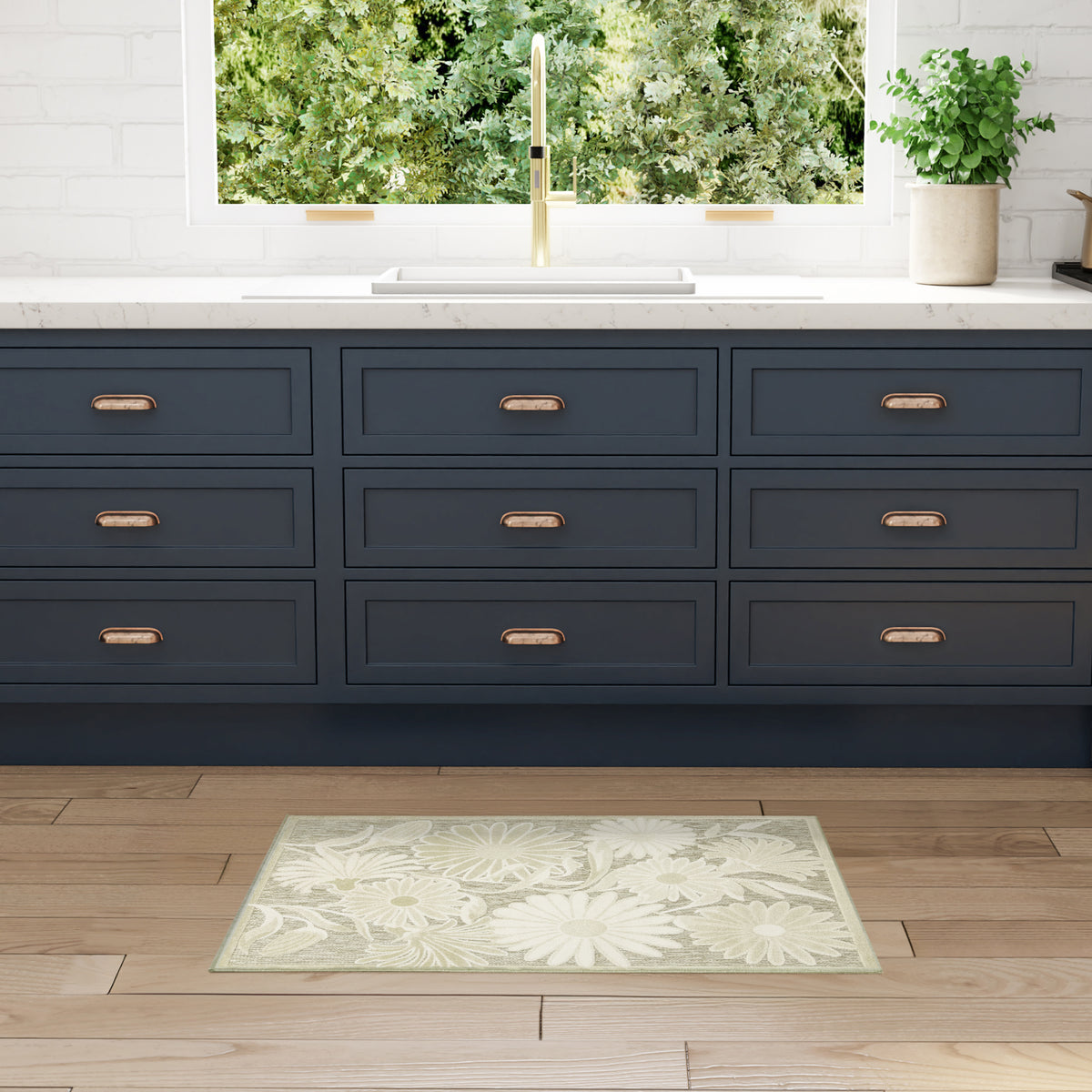 Aloha ALH33 Ivory Sage Rug - room scene