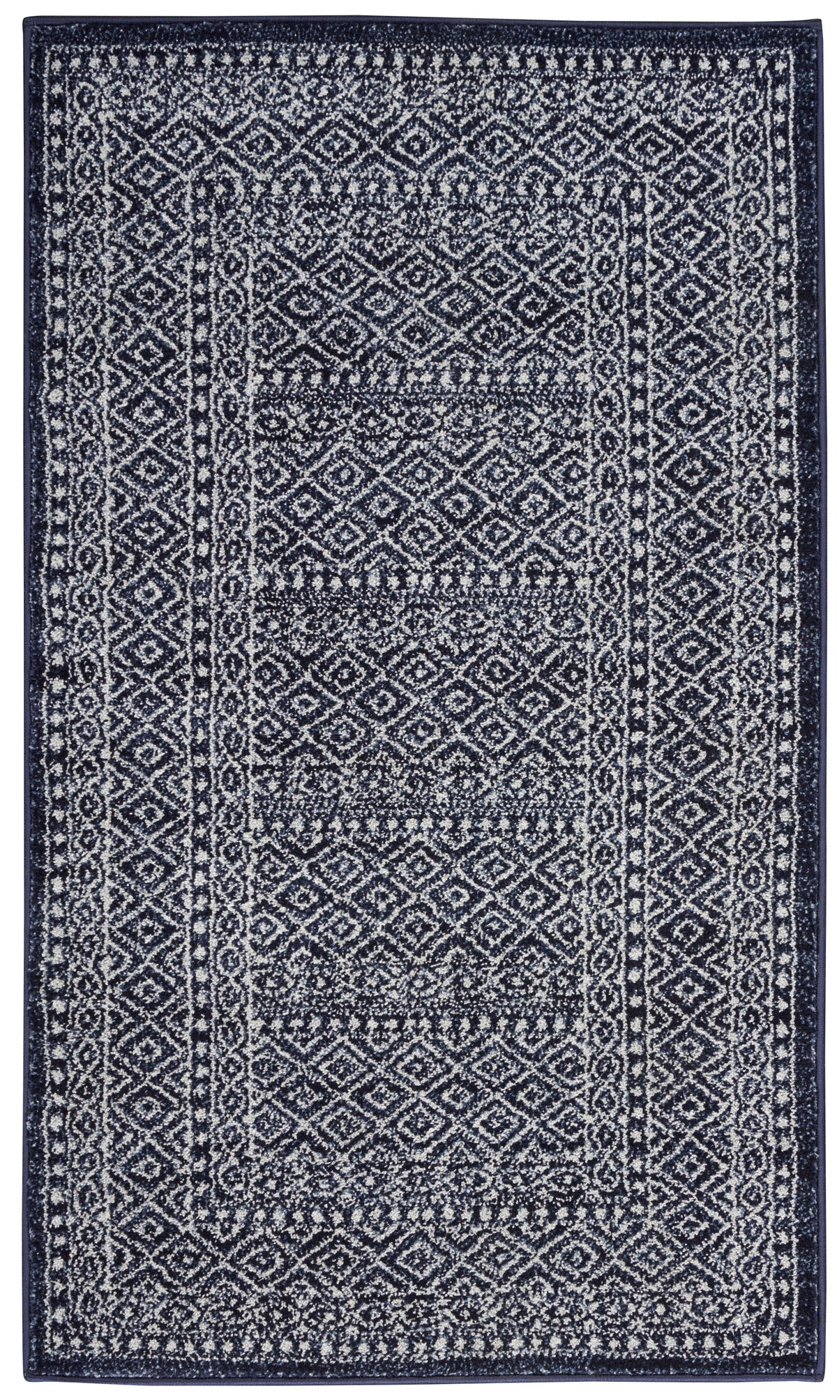 Palermo PMR04 Navy Grey Rug - Rectangle