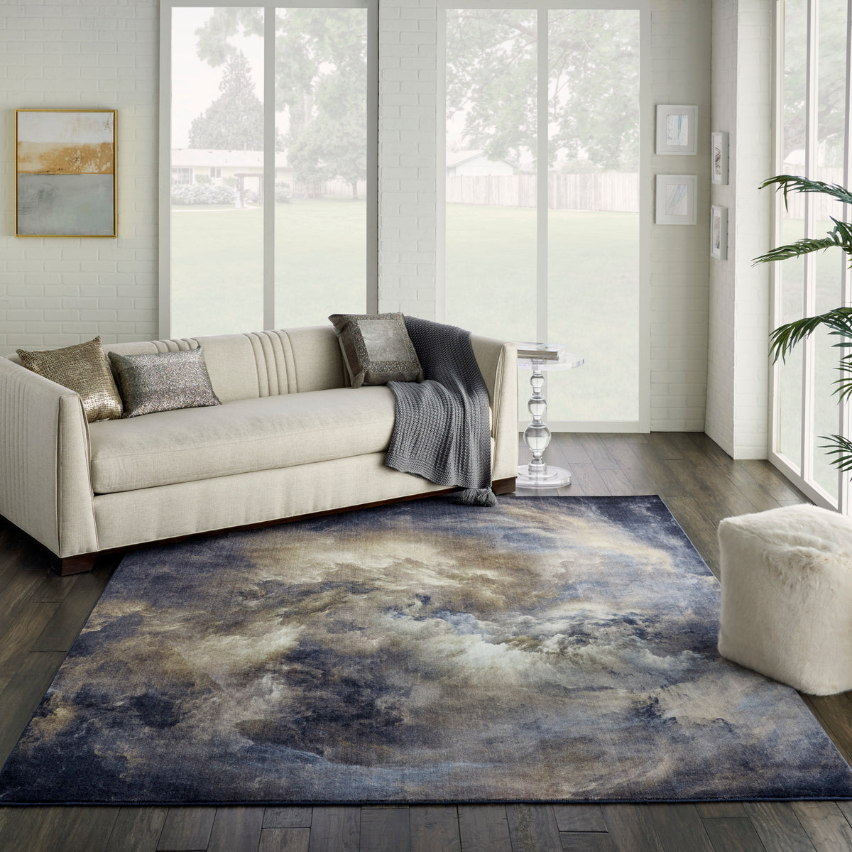 Le Reve LER07 Chocolate Multicolor Rug - room scene