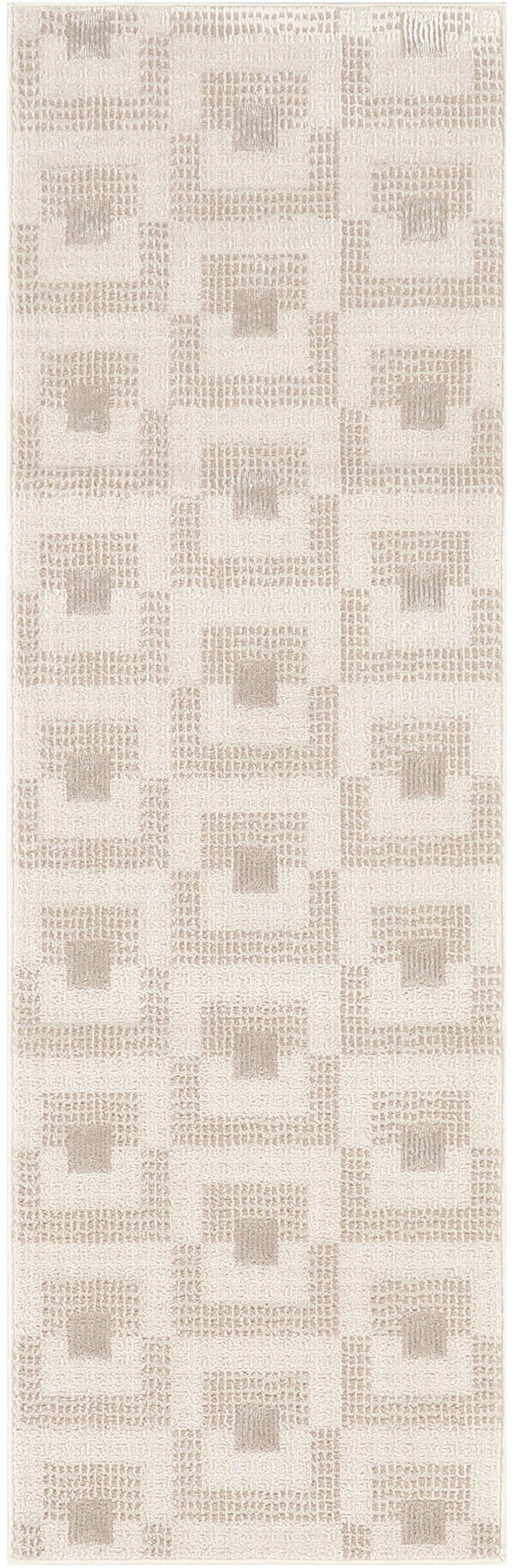 Nordic NRC05 Ivory Beige Rug - Runner