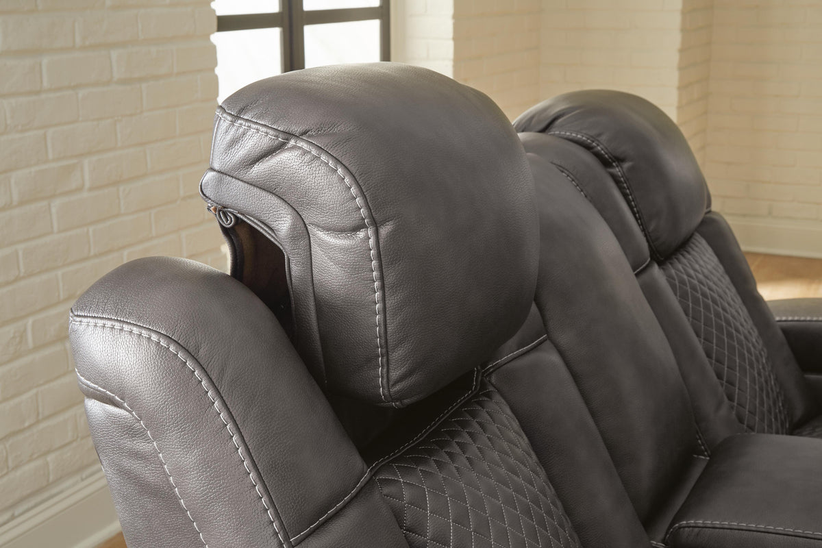 Fyne-Dyme PWR REC Loveseat/CON/ADJ HDRST Faux Leather