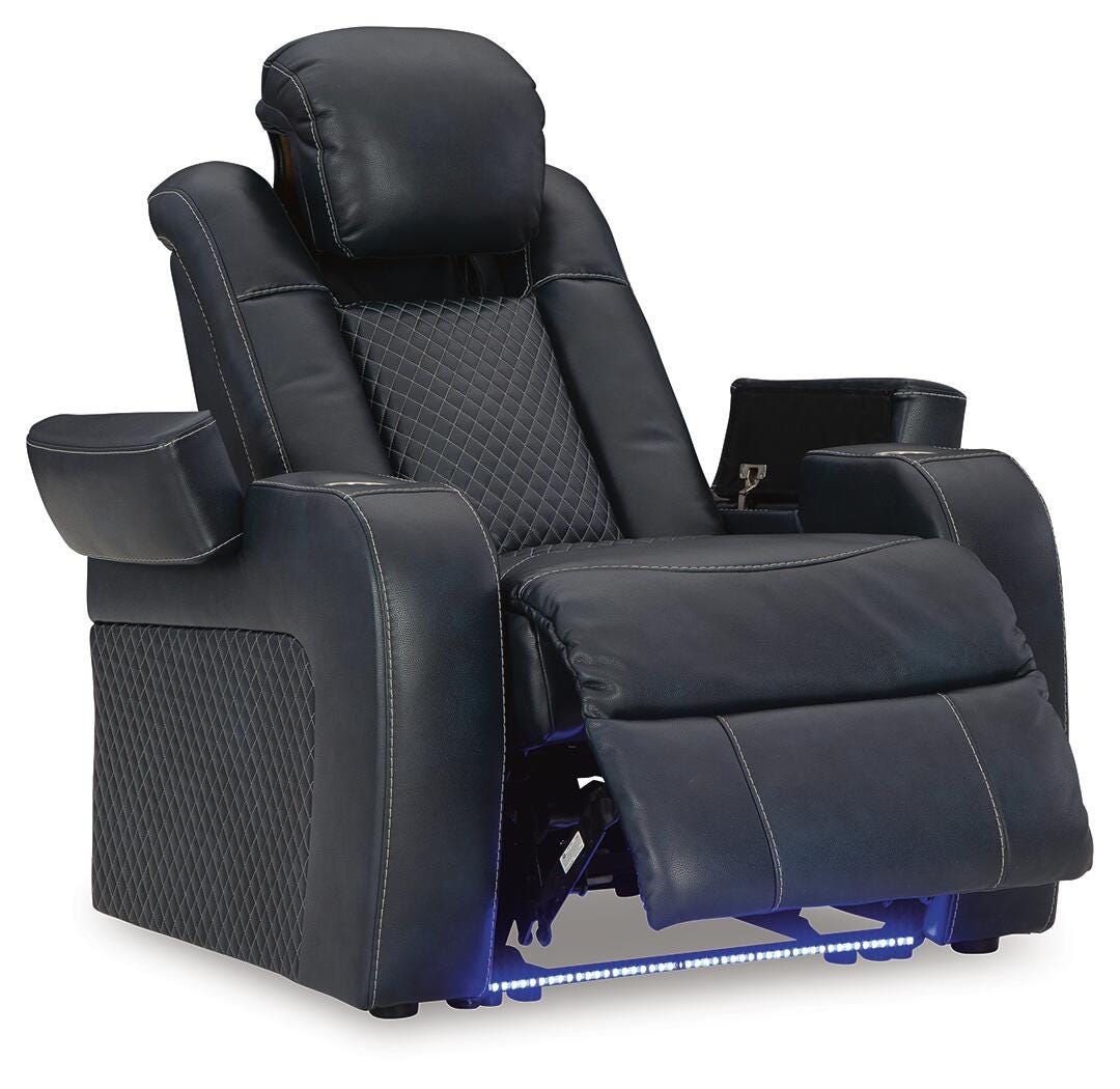 Fyne-Dyme PWR Recliner/ADJ Headrest Faux Leather