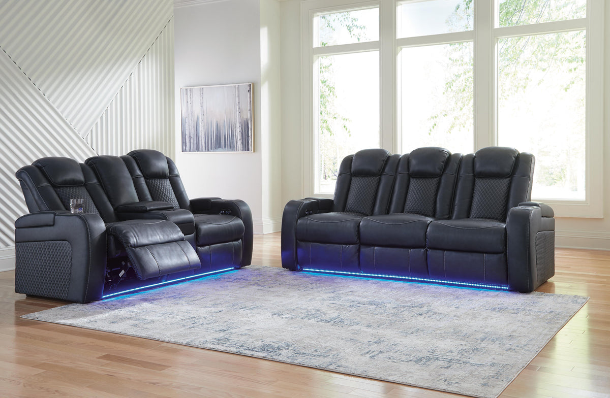 Fyne-Dyme Power Reclining Sofa and Loveseat