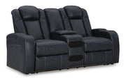 Fyne-Dyme PWR REC Loveseat/CON/ADJ HDRST Faux Leather