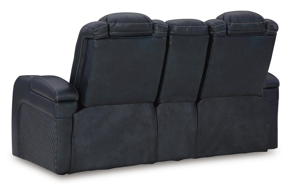 Fyne-Dyme PWR REC Loveseat/CON/ADJ HDRST Faux Leather