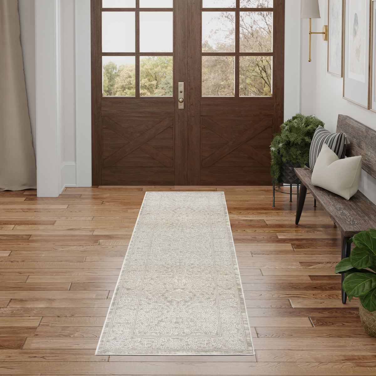 Eco Cycle ECY03 Ivory Beige Rug - room scene
