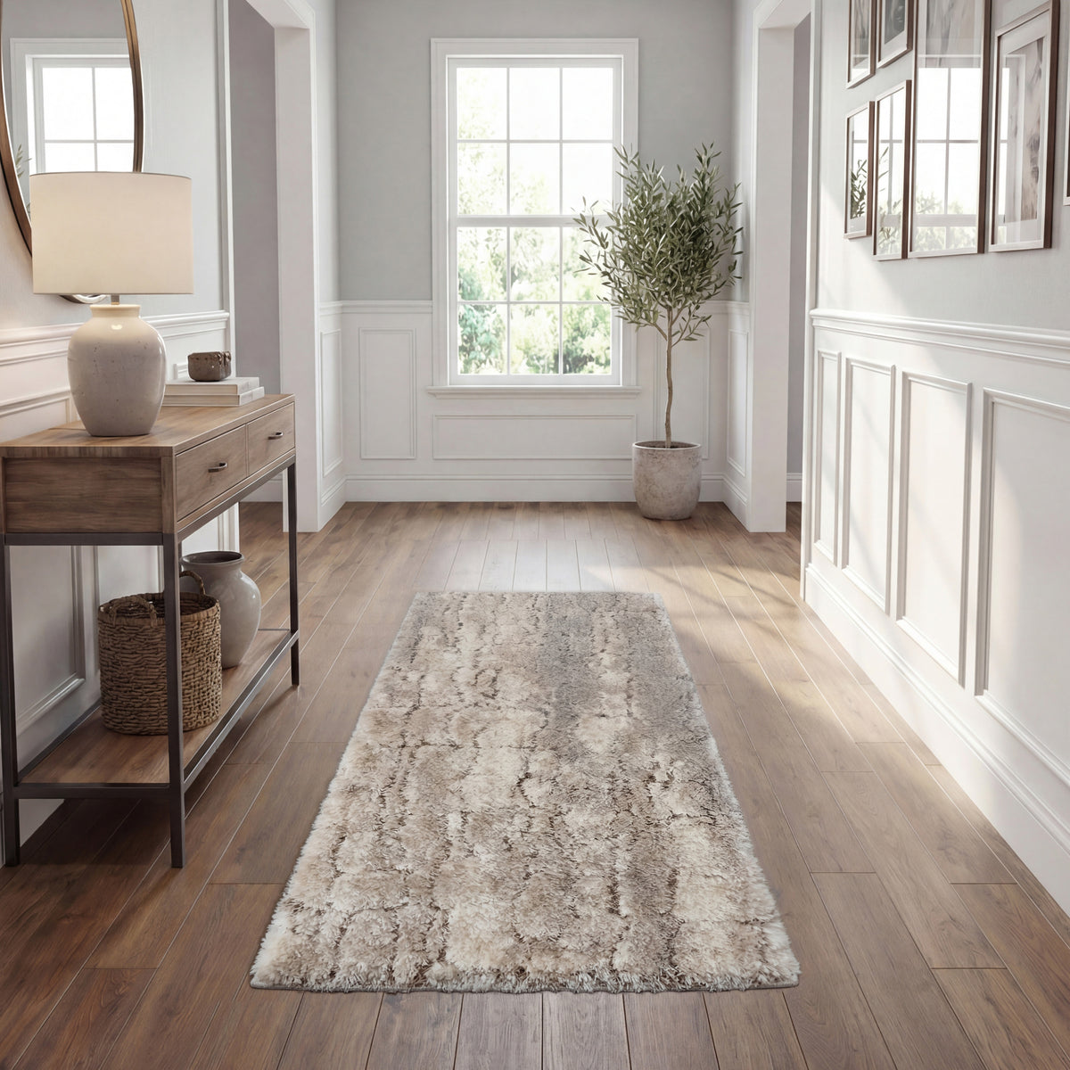 Dreamy Shag DRS09 Ivory Beige Rug - room scene