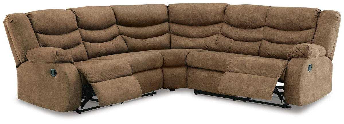 Partymate 2-Piece Reclining Sectional Faux Leather