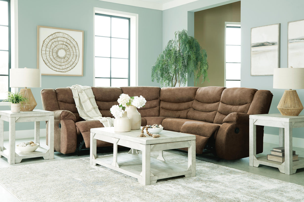 Partymate 2-Piece Reclining Sectional Faux Leather