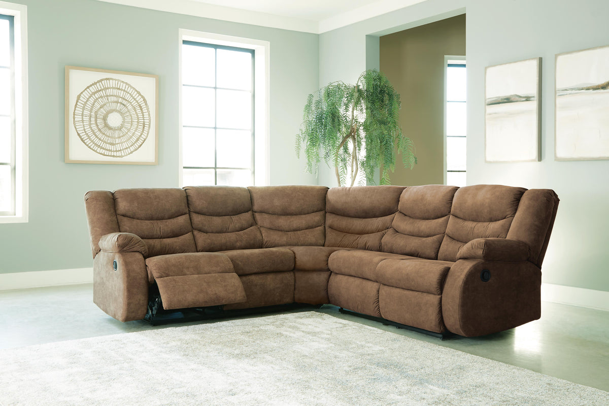 Partymate 2-Piece Reclining Sectional Faux Leather
