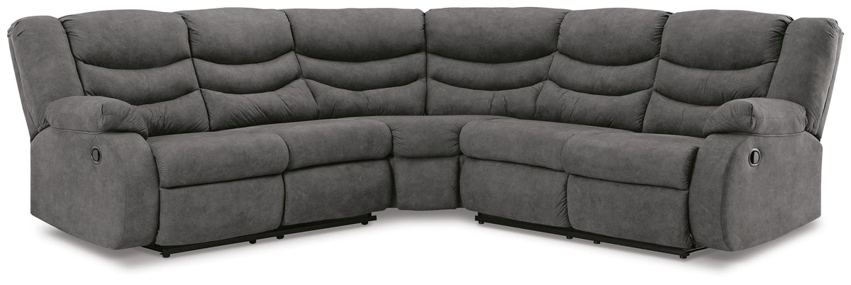 Partymate 2-Piece Reclining Sectional Faux Leather