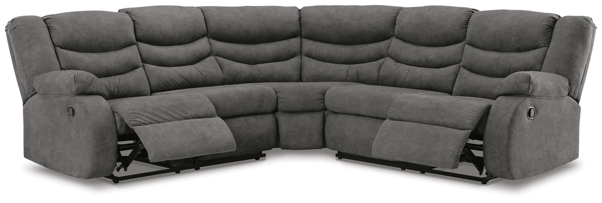 Partymate 2-Piece Reclining Sectional Faux Leather