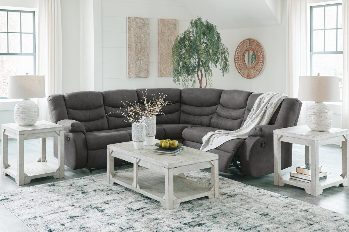 Partymate 2-Piece Reclining Sectional Faux Leather