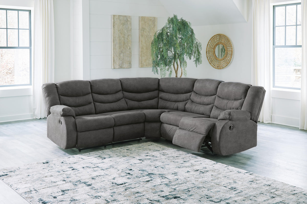 Partymate 2-Piece Reclining Sectional Faux Leather