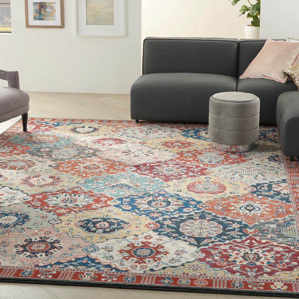Parisa PSA05 Multicolor Rug - room scene