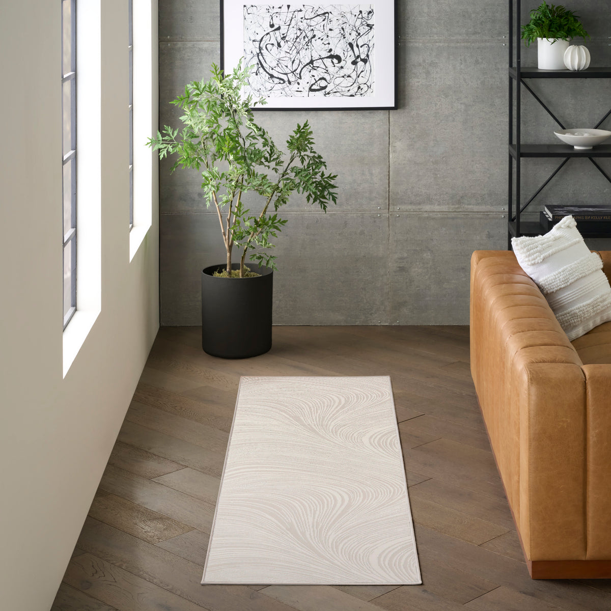 Central Park West CEP02 Ivory Rug - room scene