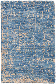 Luna LUN01 Dark Blue Mocha Rug - Rectangle
