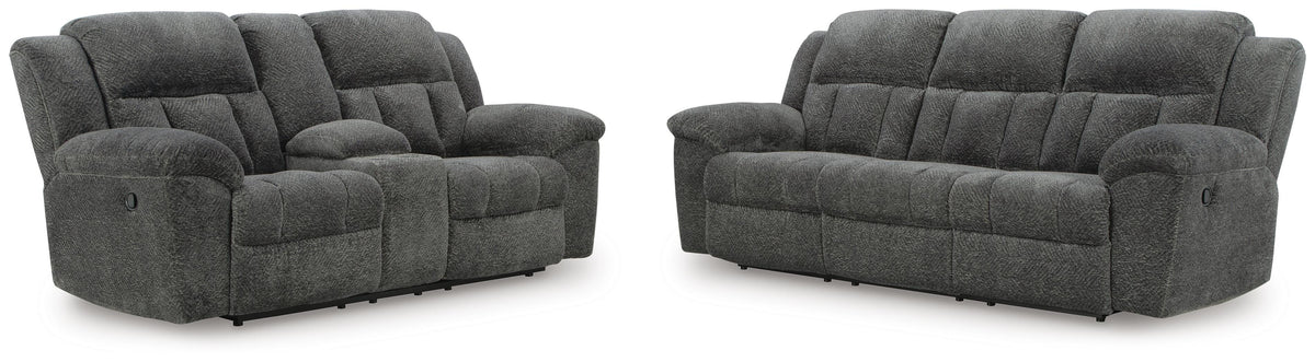 Frohn Reclining Sofa and Loveseat - Graphite
