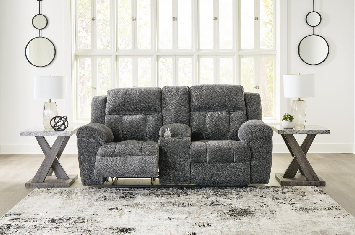 Frohn DBL Rec Loveseat w/Console Chenille