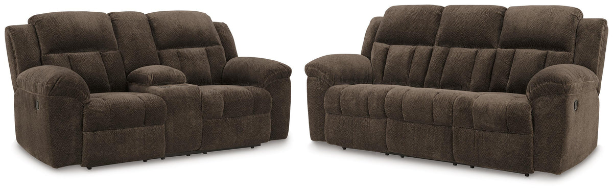Frohn Reclining Sofa and Loveseat - Chocolate