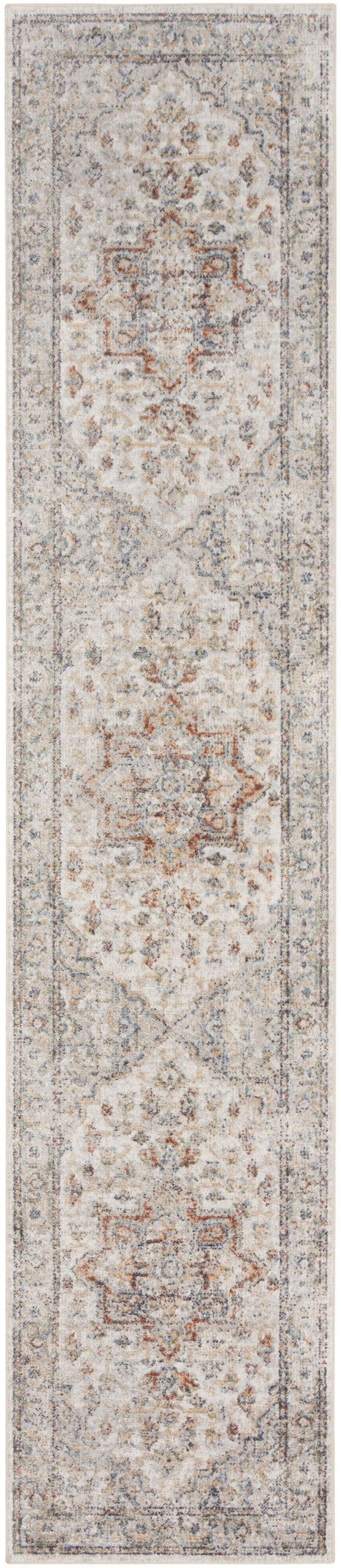 Astra Machine Washable ASW12 Grey Multicolor Rug - Runner
